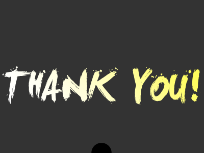 Thanks typography wordmark