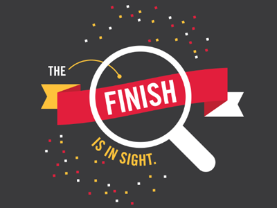 Finish banner logo mark