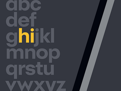 Alphabet : hi frame typography