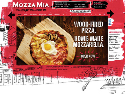 Neighborhood Pizza Joint Site cut and paste ui userinterface website