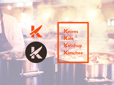 Kitchen "K" Mark brand branding chefs cooking food identity kitchen knives logo logomark restaurant