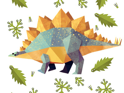 Dino/Lego foliage illustration lego stegosaurus toy