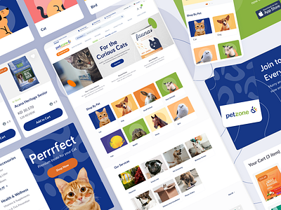 Petzone e-commerce web app design ui ux