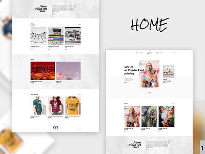 Millan Art store ui ux