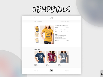 Item detail page - E-commerce design ui