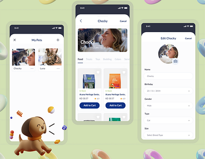 Pet profile - Petzone App app design ui ux