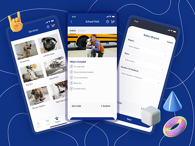 School Visit - Petzone app app branding design icon illustration ui ux