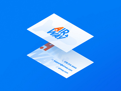 AirWay Business Cards 2d airlines airway branding business cards businesscard design illustration logo