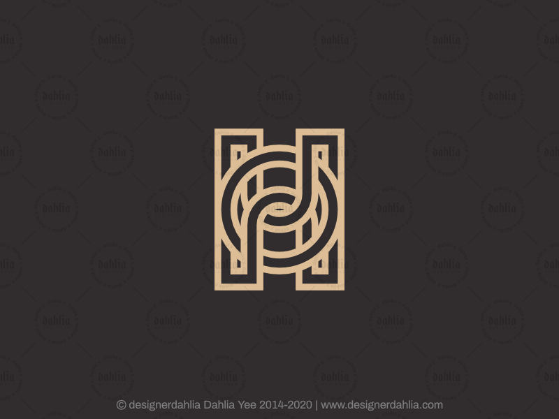 Letter HO OH Monogram Logo by d a h l i a on Dribbble