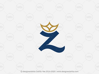 Letter Z Crown Logo brand identity branding initials letter logo letter mark logos letter z crown letter z logo lettermark logo design logo for sale monogram