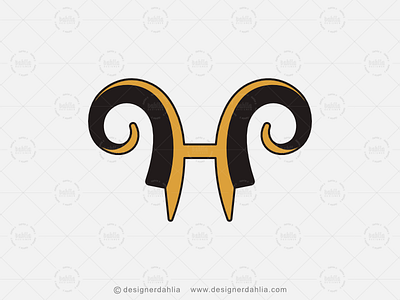 Letter H Logo brand identity branding elegant letter h initials letter h horn letter h logo letter logo letter mark logos lettermark logo design logo for sale monogram