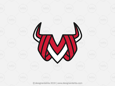 Letter MV Logo brand identity branding bull logo initials letter logo letter mark logos letter mv logo letter vm logo lettermark logo design logo for sale monogram