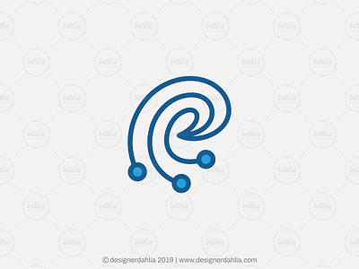 Letter E Tech Logo