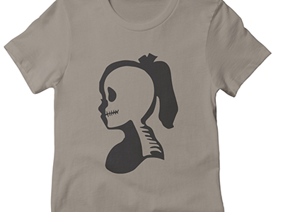 Parker death girl illustration silhouette skeleton tshirt vector