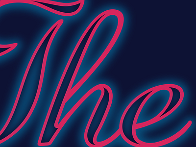 Working on something... glow neon pink poster signage text typography