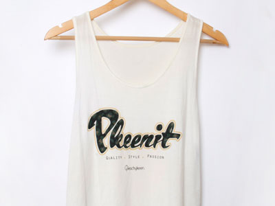 Pkeenit hand drawn screenprinting shirt streetwear tank typography