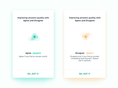 Agree & Disagree popup curofy medical mobile popup vote
