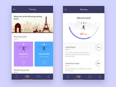 Sports Training App athletic bike gym level running sky driving sports trainer training