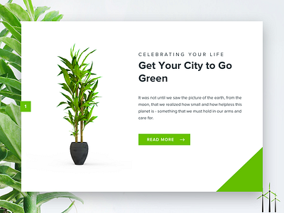 Green City project city decorating fresh green home landingpage life oxygen web website