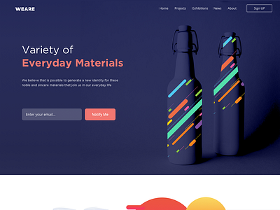 Landing Page - Materials by Sourav Maity ℠ on Dribbble