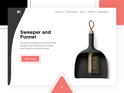 Product landing Page branding container funnel landing page materials sweeper webpage website