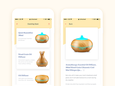 Wood Grain product app interface app detail ecommerce elegant ios minimal mobile product retro shop ui