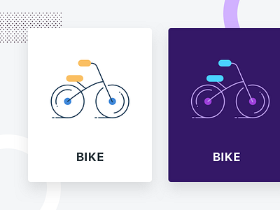 Bike 2d bike color cycle design drawing flat graphics illustration line vector