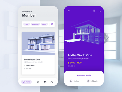 Properties To Buy agent android app apartment app buy design house housing illustration ios isometric list ui material mobile property real estate sell ui ux vector
