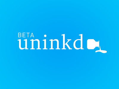Uninkd Logo blue flat ipad iphone logo magazine minimalistic newsstand platform publishing ui