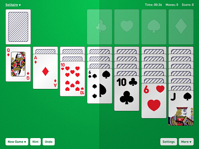 Solitaire Game (Classic + Visually Impaired) card game cards game game design playing cards solitaire