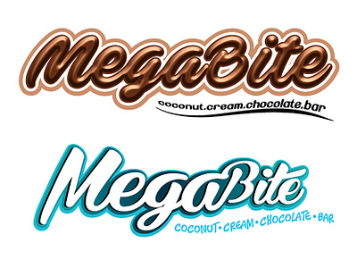 MegaBite Chocolate Trademark Design chocolate bar chocolate packaging design illustration illustrator logo logotype product branding trademark trademark icon visual artist vector