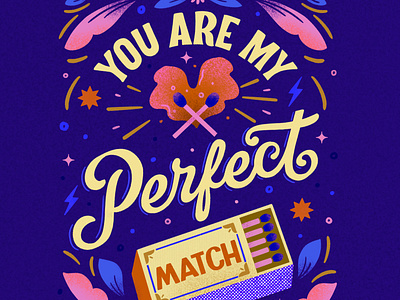 You Are My Perfect Match - Valentine's Greeting Card