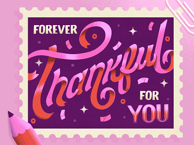 Forever Thankful For You.   Forever Stamp Greeting Card