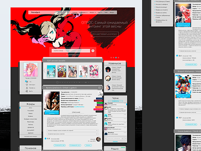 Animespirit mainpage redisign anime mainpage online cinema redesign website design