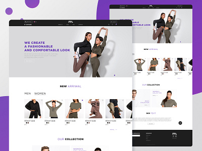 FFL Mainpage clothing store design figma online store uiux web design