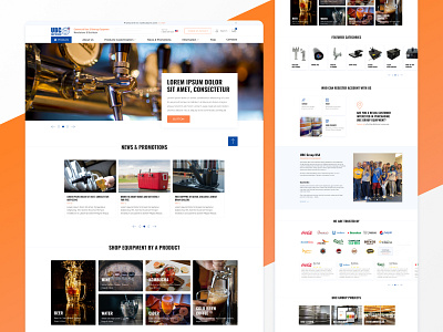 UBC Group USA Home page beer branding design equipment figma online store ui ux web