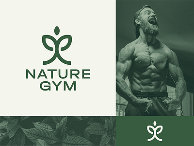 Nature gym logo concept.