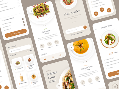 Meal Cooking Time App 🍳 design mobile mobile app mobile app design mobile design mobile ui ui uidesign uiux ux