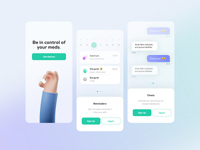 Application for monitoring pill intake onboardings app design mobile mobile app mobile app design mobile design mobile ui ui uidesign uiux ux
