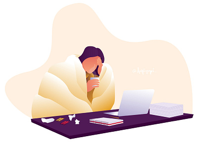 depressed. art businesswoman design flat flatdesign illustration illustration art illustration digital infographic minimal minimaldesign ui uiux vector woman illustration woman portrait