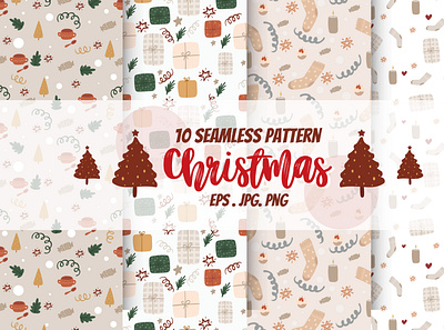 Seamless Pattern Christmas Edition christmas clipart december holiday illustration pattern pattern design seamless winter xmas
