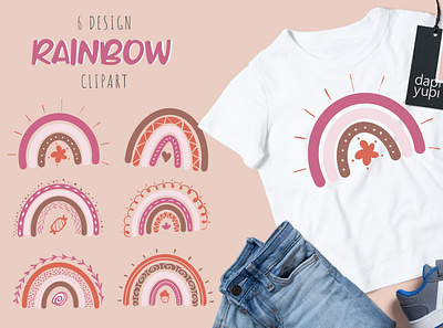 Rainbow graphic for crafting design children children book craft girl kids rainbow svg t shirt