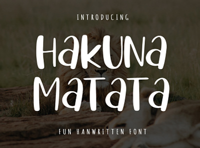 Hakuna Matata cute font fashion font font fonts friendly font hakuna matata handwritten