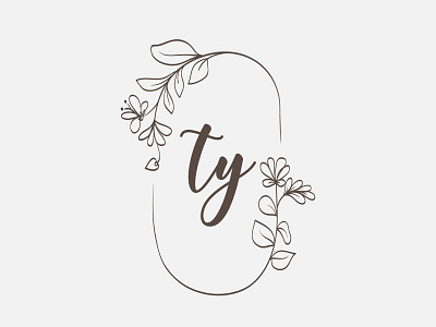 ty logo with flower frame