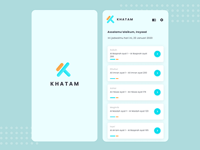 Khatam assistant moeslim quran ui ux