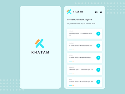 Khatam assistant moeslim quran ui ux