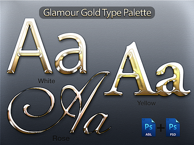 Real gold letter effect for Photoshop branding fashion fashiontv gold letter logo photoshop psd styles type typography