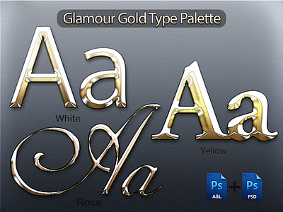 Real gold letter effect for Photoshop