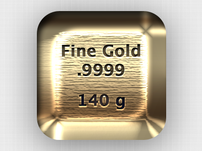 Gold iOS app icon