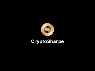 CryptoSharpe Logo Lockup branding graphic design logo vector